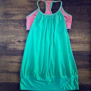 Lululemon No Limits Tank Neon Pink and Opal